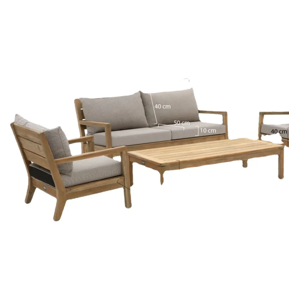 XY Best Outdoor Furniture China Garden Teak Wood Furniture Sofá ao ar livre para sala Móveis de madeira