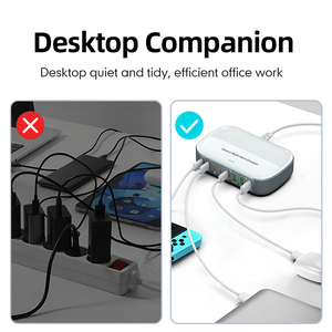 200W Desktop Charger with 8-Port <strong>Output</strong> Fast Charging Laptops and <strong>Multiple</strong> Devices <strong>USB</strong> Hub Flat Plug 100W 30W <strong>Output</strong> <strong>Power</strong> - Product Image 6