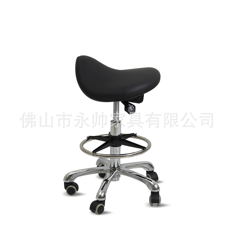 Backless Saddle Chair Dual-Function Foot Ring