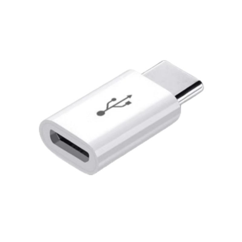 ADTYC003-Micro à Type-C Blanc Longue Portée Données de Charge OTG