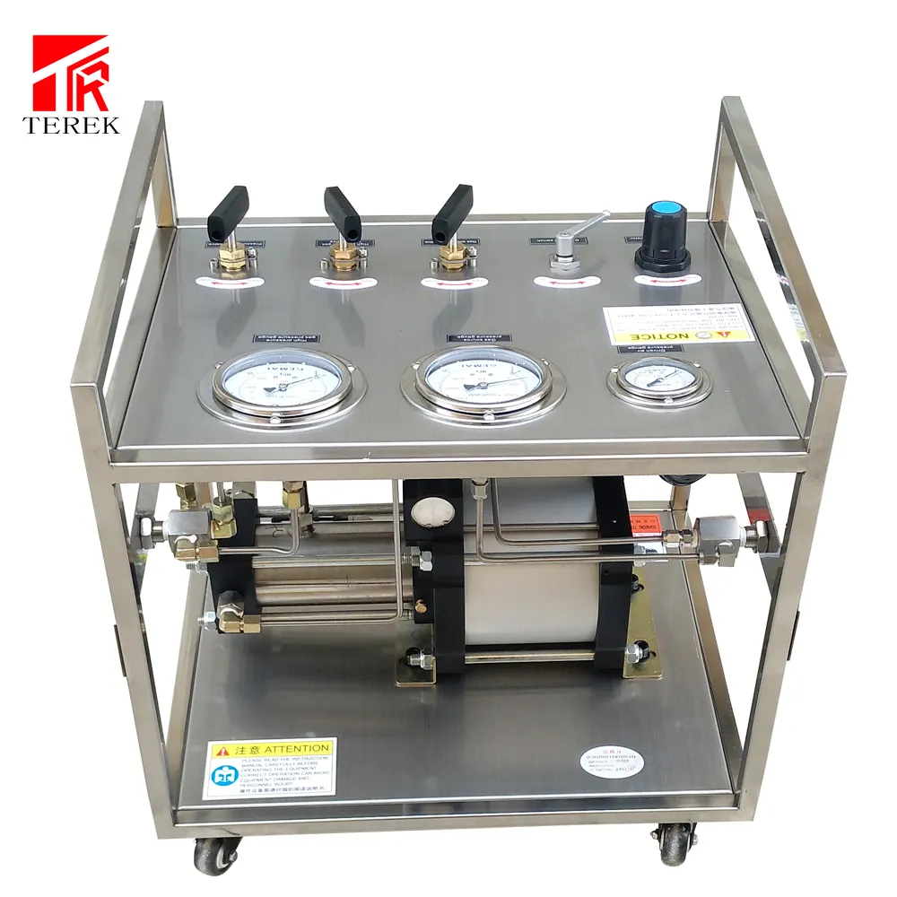 TEREK Pneumatic Driven Nitrogen Gas Booster Pump for Gas Cylinder Refilling Equipment