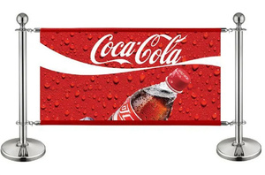 Tùy chỉnh hai mặt biểu ngữ cafe rào cản hàng đợi rào cản với biểu tượng tùy chỉnh và thiết kế trên vải - Product Image 4