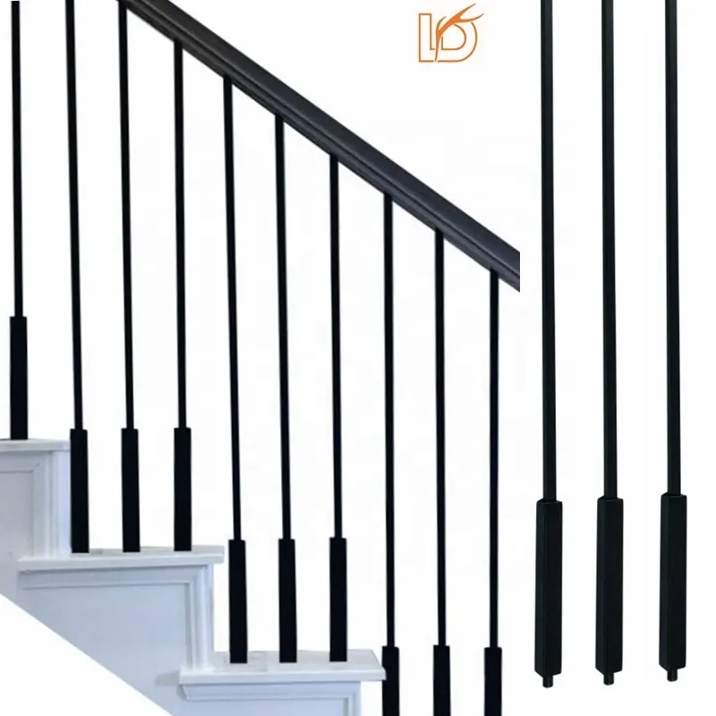 LD kapalı dekorasyon kare 1/2 "Hollow ferforje merdiven Baluster vakıf ile kurulumu kolay