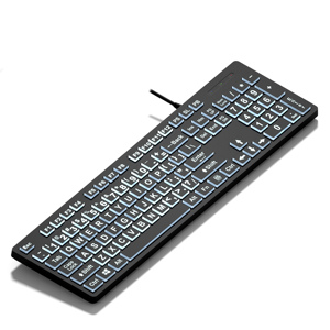 Tastiera per Computer portatile di alta qualità con grande stampa con Zoom luminoso a colori tastiera numerica con interfaccia USB retroilluminata - Product Image 2