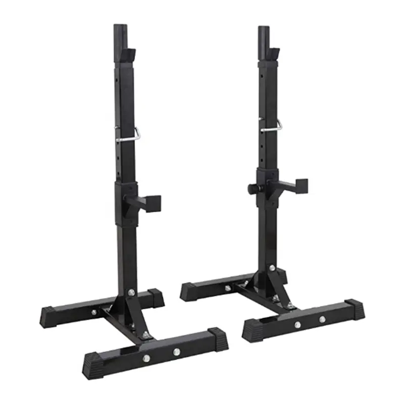 Carga máxima 550Lbs par de ajustable 40 "-66" Rack acero robusto nada barra libre banco de prensa está gimnasio/gimnasio portátil Dumbbel