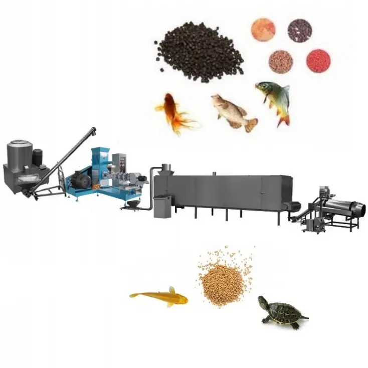 ماكينة 1-12 مم منخفضة التكلفة لإعداد وتجهيز كريات طعام السمك العائمة، آلة بثق منفوخة، ماكينة عائمة لطعام السمك