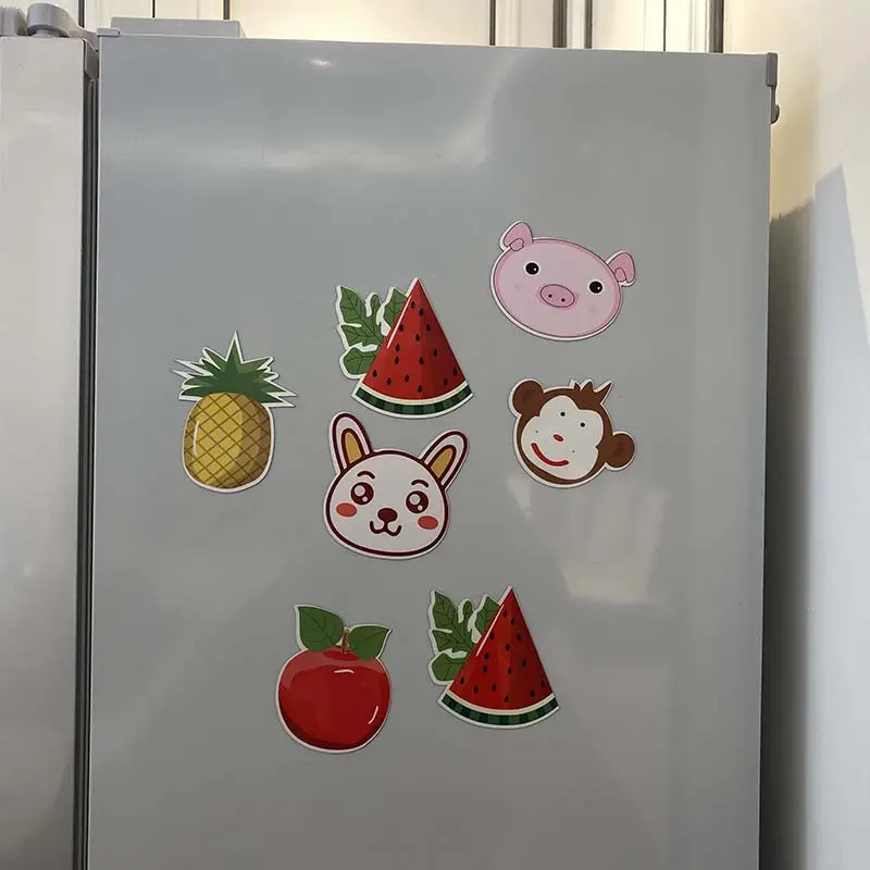 Pegatinas magnéticas personalizadas para frutas, pegatinas de animales para niños