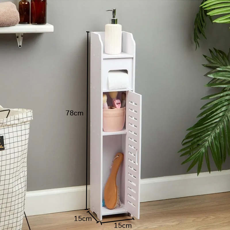 Narrow Toilet Cabinet (Handleless) | 80*15*15cm