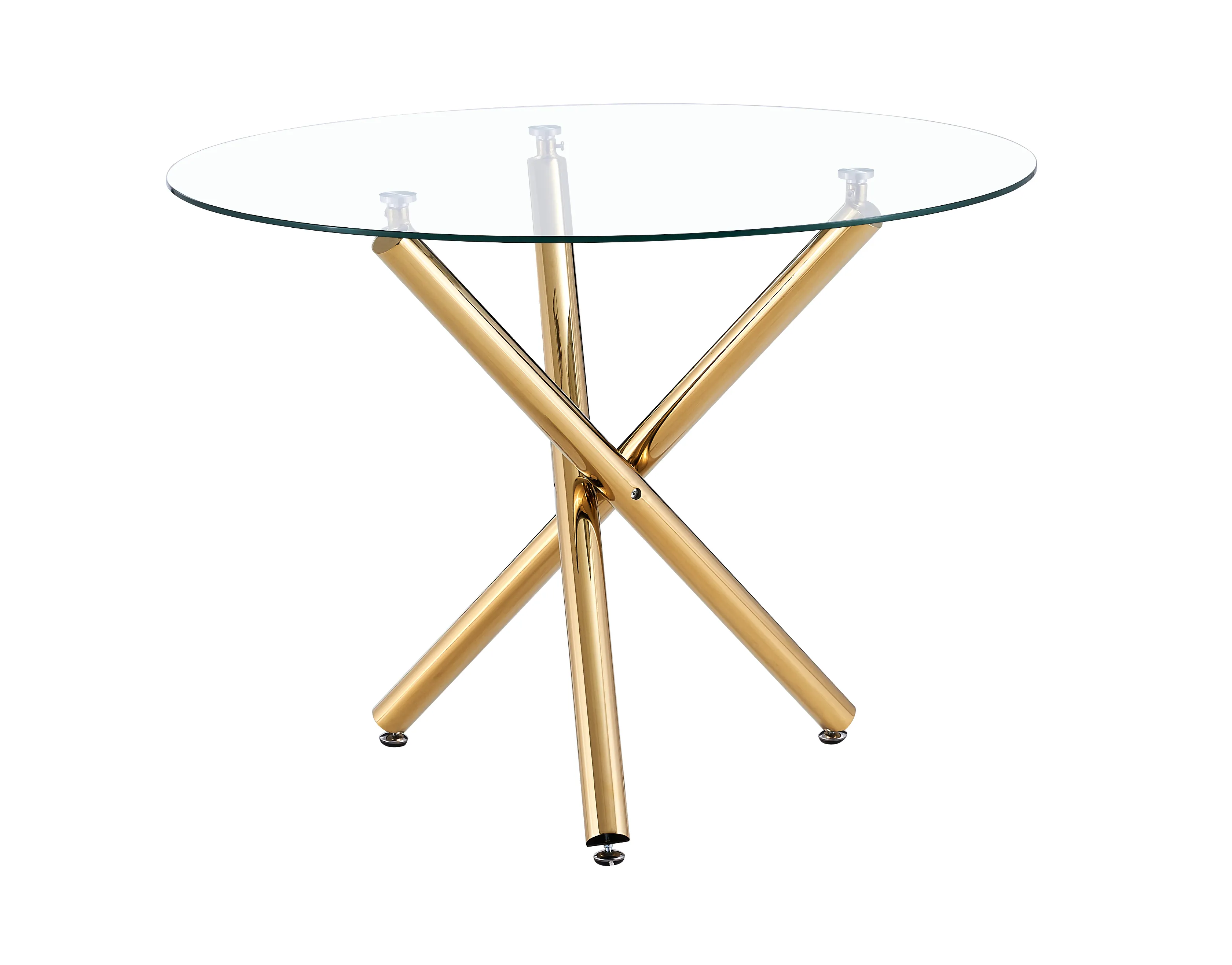 Diseño de muebles de lujo Mesa de sala de conferencias de Reunión Ejecutiva redonda moderna con tapa de vidrio a la venta