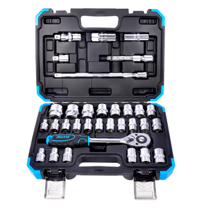 FIXTEC 32pcs 1/2 ”电动扳手CRV扭矩套筒扳手工具组专业箱式手动工具 - Product Image 1
