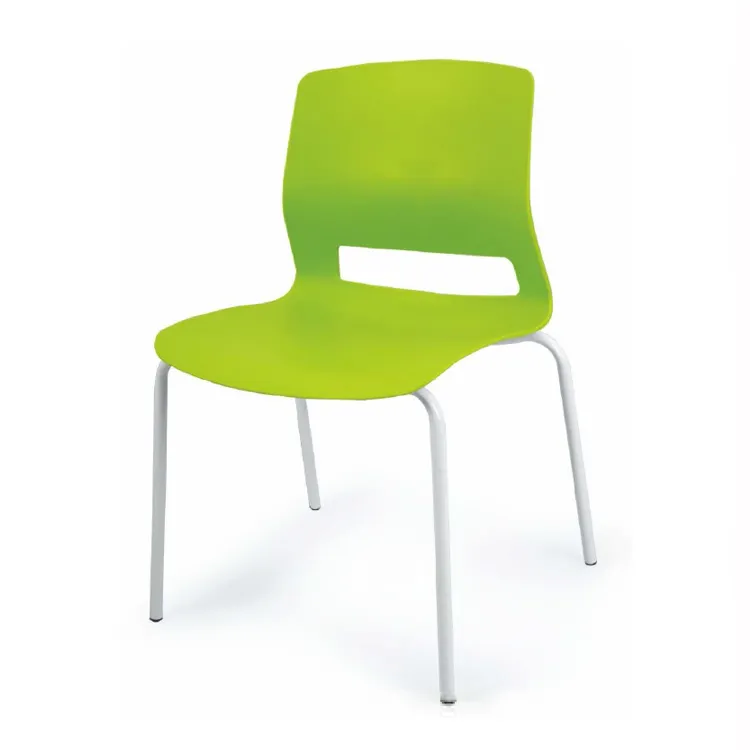 Chaise en plastique empilable pour les invités, durable, bon marché, bureau, école, hôpital, attente des visiteurs