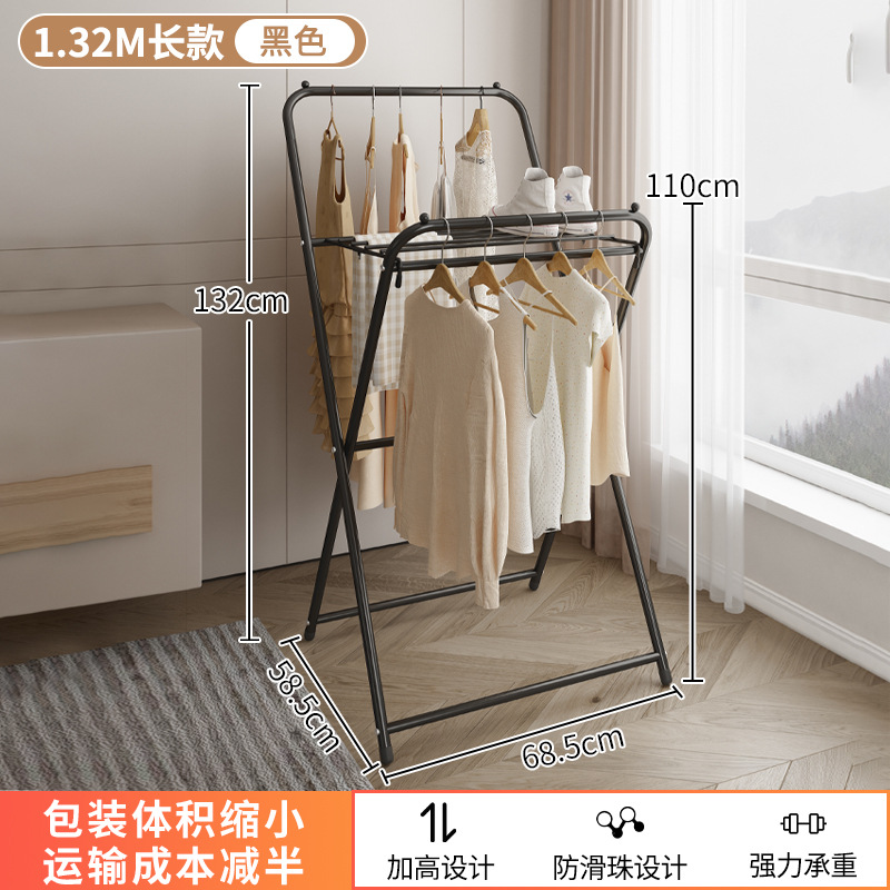 Negro - Tamaño regular mejorado - Plegable de 132 cm