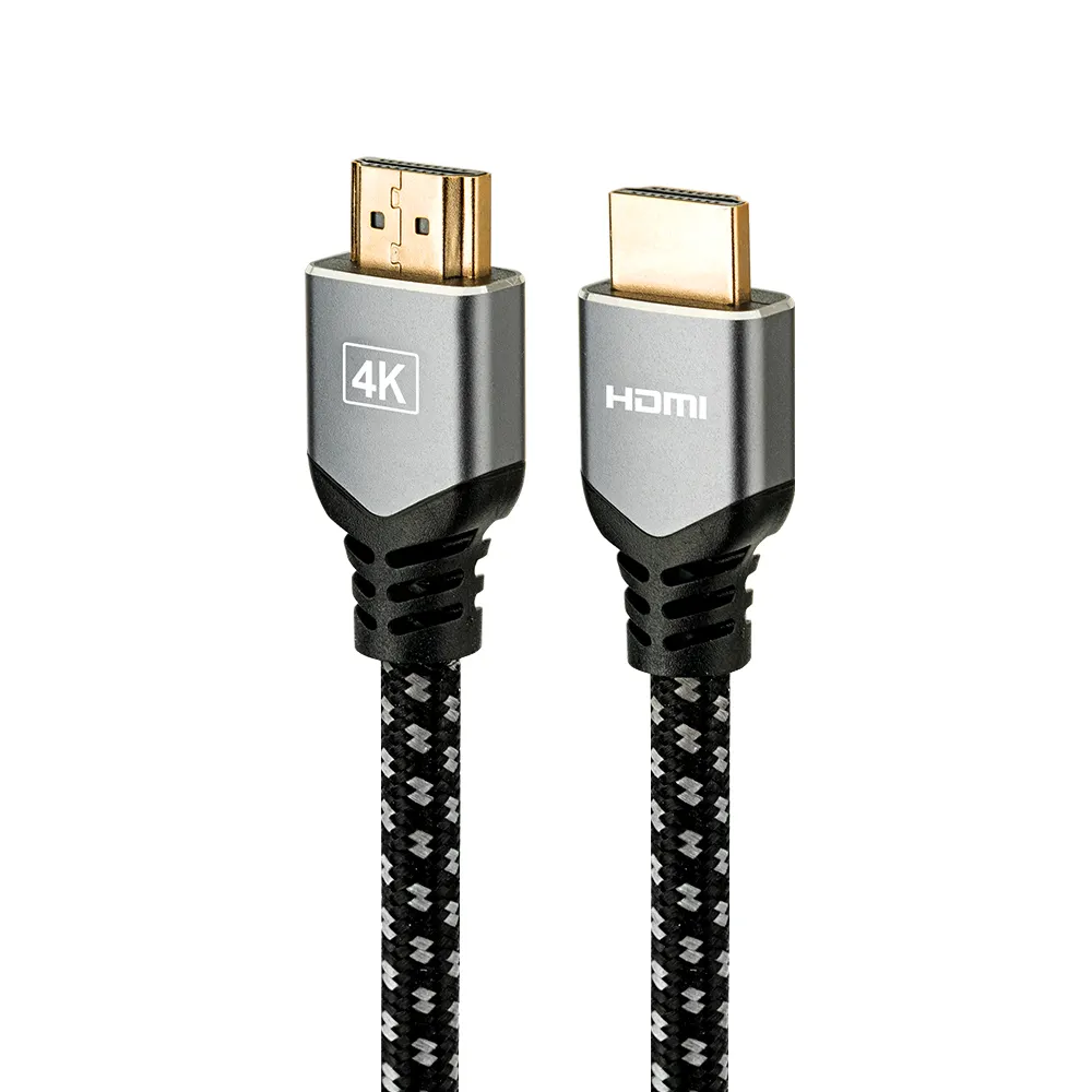 Özel yüksek hızlı 3d 4k örgülü erkek erkek Hdmi kablosu bilgisayar bağlamak Tv kutusu için ev