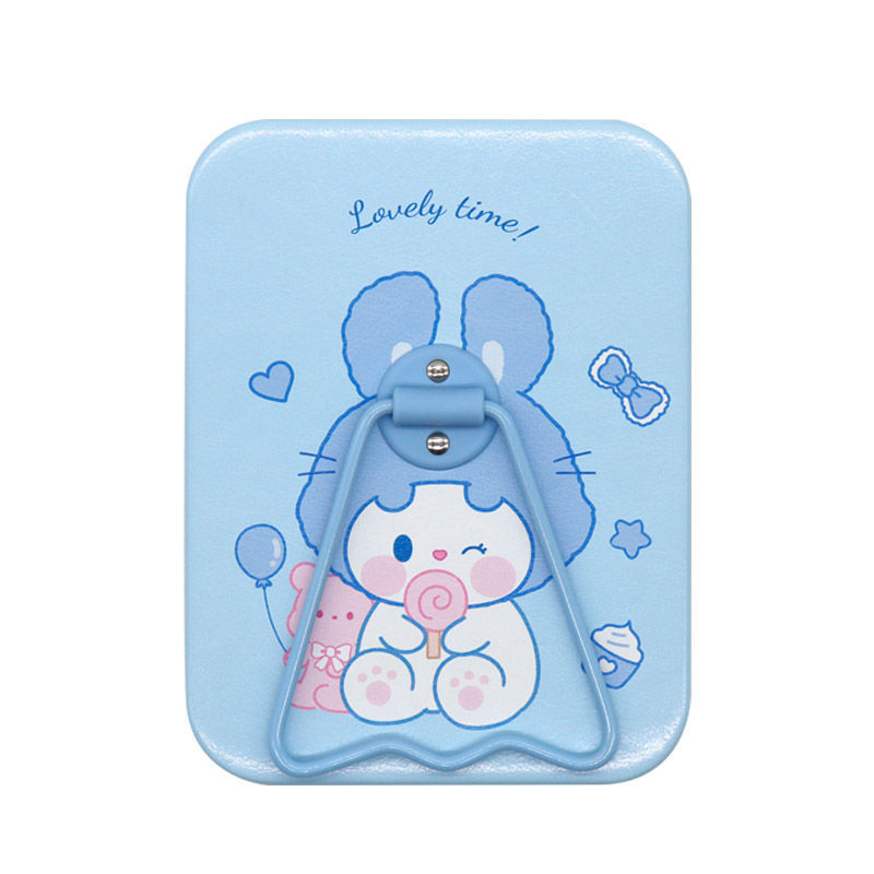 Miroir de table carré - Lapin bonbon bleu