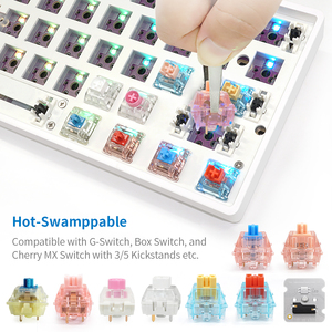 Popular <strong>Customized</strong> RGB Hot Swap <strong>Keyboard</strong> Kit 61 <strong>Keys</strong> Wooden Case Skyloong DIY Kit - Product Image 6