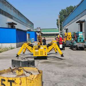 3ton Spider khớp nối Boom Lift <span class=keywords><strong>Crane</strong></span> điều khiển từ xa đầy đủ-slewing Boom loại nhỏ Cần Cẩu Bánh Xích - Product Image 4