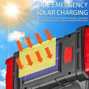 Solar Handheld Flashlight With Power Bank <strong>LED</strong> USB Rechargeable Work Torch Light for Camping Fishing Searching Lamp - Product Image 6