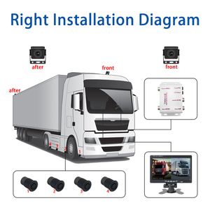 Pantalla de 7 pulgadas, sistema de cámara de visión trasera de 2 canales para cámara de camión con Sensor de aparcamiento Digital, sistema de cámara 1080, Ayuda de marcha atrás para coche - Product Image 5