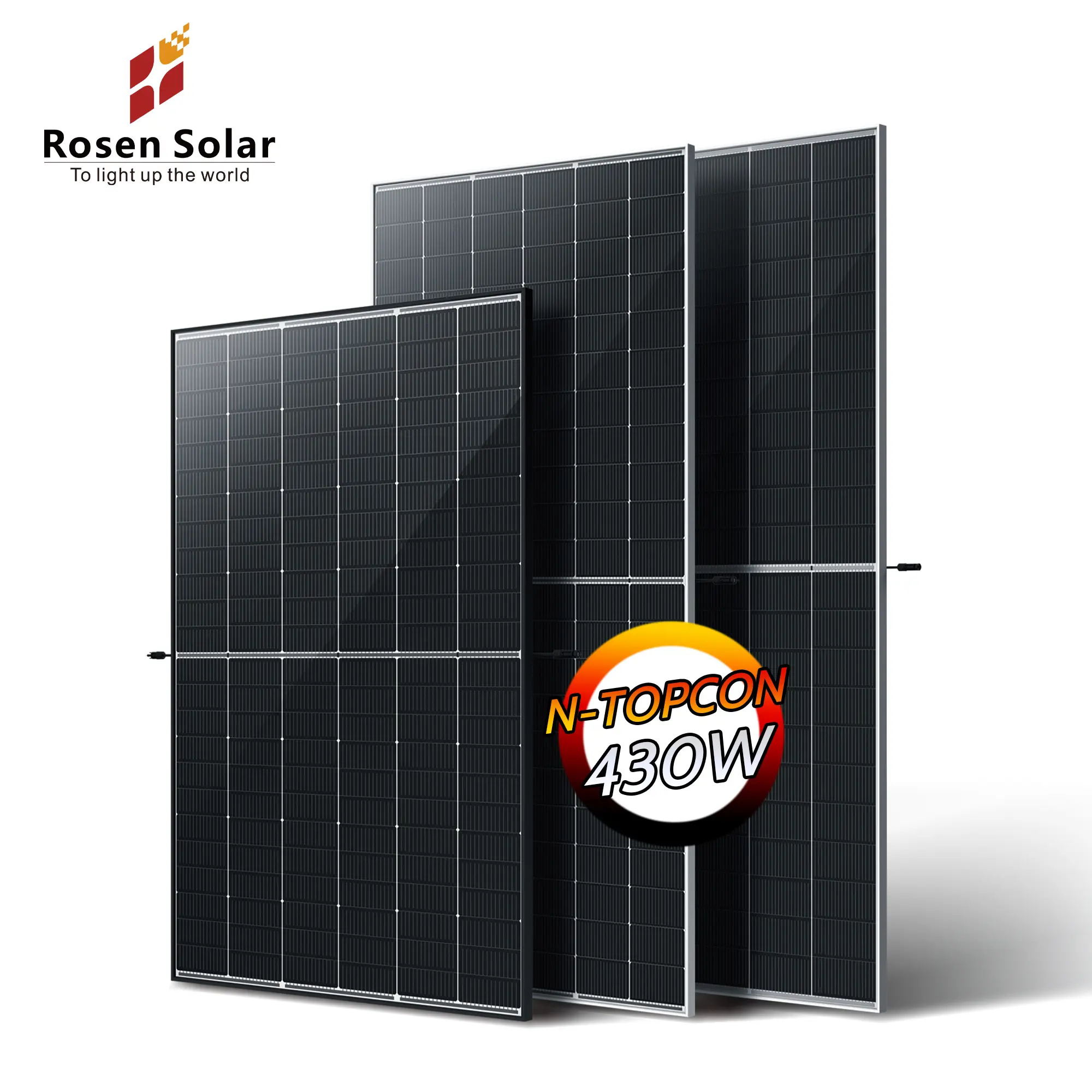 N Тип Topcon панель солнечных батарей все черные 420 Вт 430 Вт солнечные панели производитель