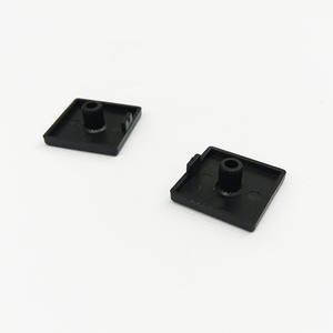 2020 loạt t khe cắm đùn nhôm hồ sơ Đen ABS vuông kết thúc Mũ Carton Đóng Gói - Product Image 2