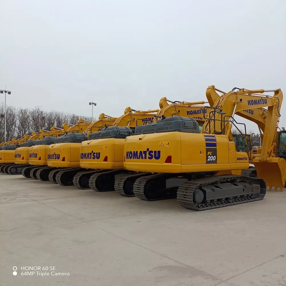 Máquina escavadeira Komatsu 20t PC200-8 para construção de estradas, nova marca chinesa para venda