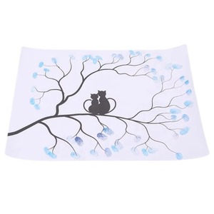 Cá nhân vải vân tay sơn cây đám cưới của khách cuốn sách Quà tặng đám cưới tự làm counion sinh nhật đảng trang trí - Product Image 3