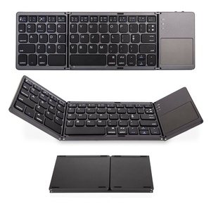 Teclado inalámbrico BT plegable, tecnología EC con Touchpad para ipad, tableta, teléfono inteligente, ordenador, teclado Universal ultrafino - Product Image 1