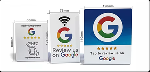 Soporte de menú de revisión de Google NFC de PVC personalizado con código QR - Product Image 2