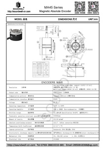 MA45 Series Industrial <strong>Encoder</strong> 45mm Mounting PCB 5V Orientation Built Switch Communication Interface Industrial Package Case