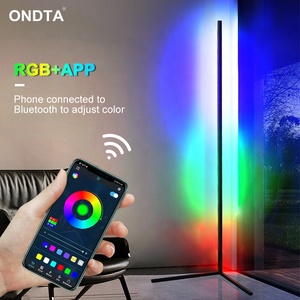 Akıllı LED atmosfer zemin ışık müzik fonksiyonu ile ayakta köşe lambası RGB CCT akıllı uzaktan kumanda App kontrol zemin lambası - Product Image 4