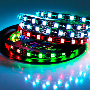 5050 RGB SM16703 16703 IC tira Led direccionable 12V 24V DMX WS2811 4 pines programable Flexible proyecto RGB tira de luz Led inteligente