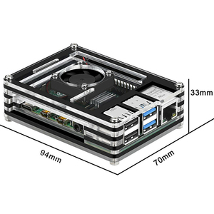 Raspberry Pi 4 Model B 4GB RAM Starter Kit con tablero, pantalla LCD de 3,5 pulgadas, caja de acrílico, disipador térmico y ventilador - Product Image 4