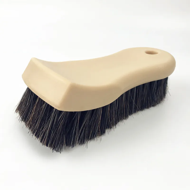 High Quality Car Washing Polish Brush Horse Hair Brush Natural Leather Soft Polishing Tool Cleaning Brush