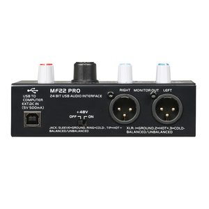 AMPLIFICADOR DE guitarra profesional Preamp, mezclador de interfaz de Audio, tarjeta de sonido de 24 bits con potencia fantasma de 48V - Product Image 3