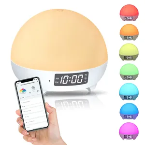 Akıllı beyaz gürültü ses sıcaklık algılama akıllı bebek gece lambası bebek Cry algılama App kontrol uyku rutin kurmak - Product Image 4