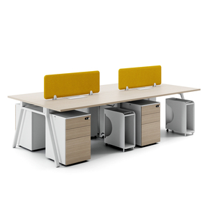 Mesa de entrenamiento multifuncional de diseño moderno Material MFC Escritorio de computadora Estación de trabajo de partición de oficina - Product Image 3