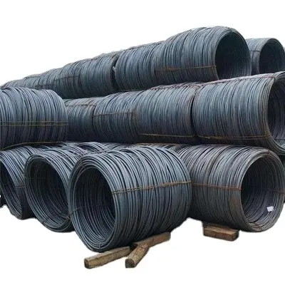 Varilla de alambre de acero al carbono SAE 1008 de primera calidad 5,5mm 6,5mm varilla de alambre laminada en caliente Q195 - China