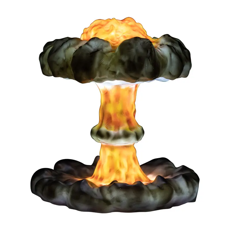 Kreative handgemachte nukleare Explosion Wolke stufenlos Dimmen Kunst Tisch lampe Harz Pilz 3D Nachtlicht