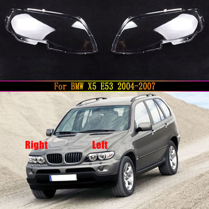 車のヘッドライトレンズBMW X5 E53 2004 2005 2006 2007年用カーヘッドライトヘッドライトレンズ自動シェルカバードライバー & 助手席側