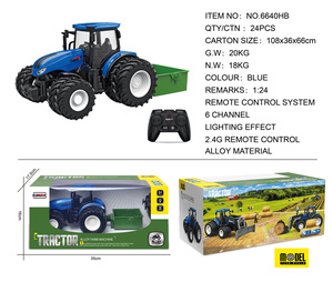 Yüksek standart CH 2.4G 1/24 Land tesviye kamyon modeli Diecast traktör RC tarla makinesi çocuklar için - Product Image 4