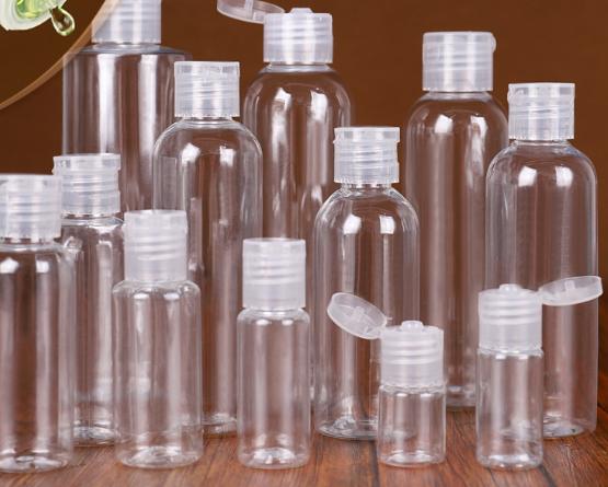 Clear bottle clear flap cap