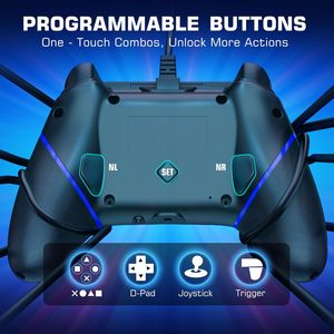 Controlador con cable GPD para PS5 Hall Joystick Trigger Control de modo Turbo para Playstation 5 Control remoto Compatible P5/P4/PC - Product Image 5