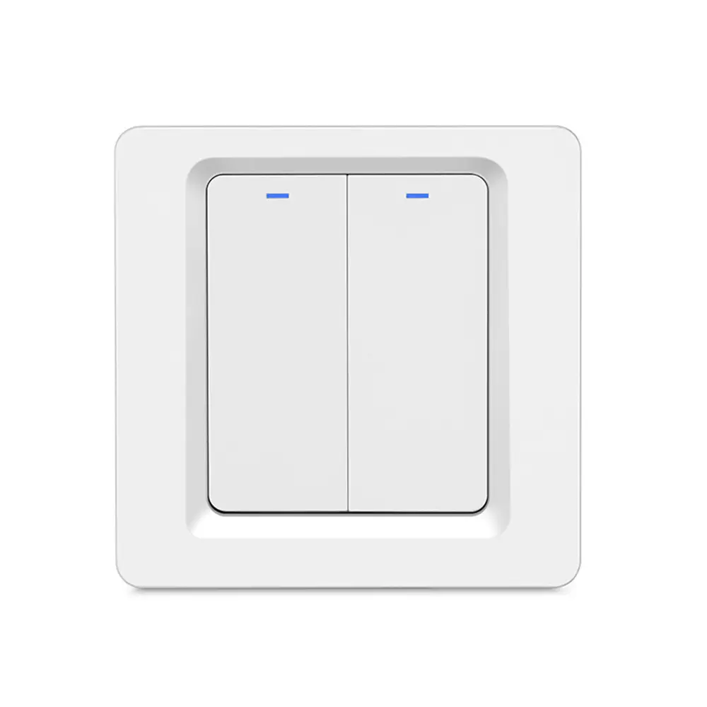 Uk Standard 2 Gang 1 Manier Schakelaar Wifi Controle Button Muur Lichtschakelaar Rocker Smart Switch