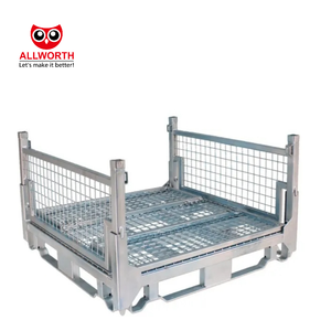 Múltiples tamaños de acero apilable logística con contenedor de malla de alambre galvanizado - Product Image 6