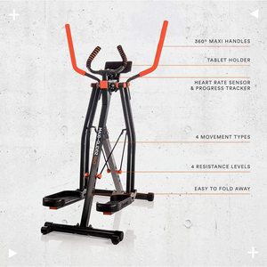 RUIBU Maxi-Glider 360, <strong>10</strong> in 1 Cross <strong>Trainer</strong> Cardio Workout 4 Levels air Walker of Resistance with Heart Rate Monitor - Product Image 3