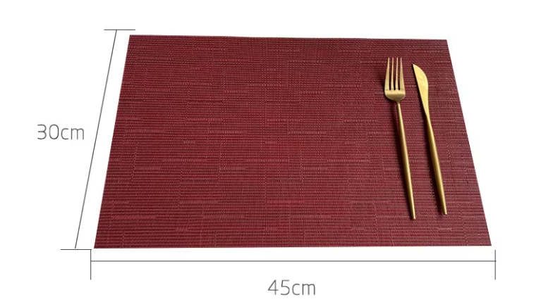 Bamboo- horizontal striped wine red