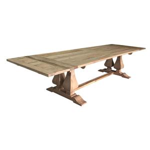 Bàn Ăn Gỗ Khai Hoang MRS WOODS Bàn Ăn Hai Bệ Bằng Gỗ Cứng Tái Chế Cho Trang Trại Lớn Dài 380Cm - Product Image 1