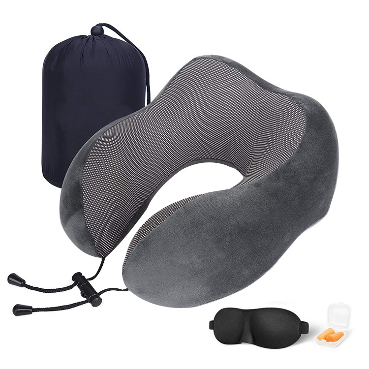 Dark gray storage bag for eye masks and earplugs
