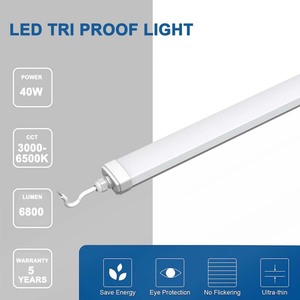 40w 50w תעשייתי חיצוני מנורת Ip65 אדים הדוקים משטח הר ליניארי גופי מוסך <span class=keywords><strong>Led</strong></span> tri-הוכחת אור