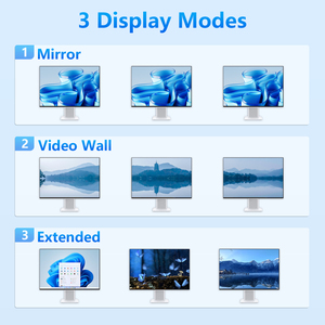 8k三重显示器显示端口1.4 HDR10 KVM交换机，带USB 3.2第二代热键VRR 32.4 Gbps带宽USB 3.0接口 - Product Image 6